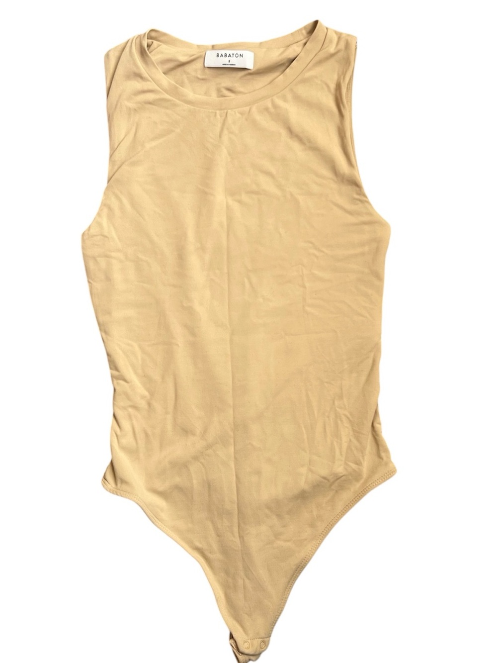 Aritzia Babaton Muscle Tank Bodysuit in Beige Tan | Small